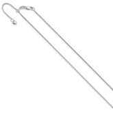 14K White Gold Adjustable 1mm Quadra Wheat Chain